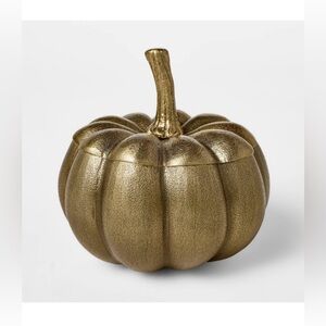 Threshold gold pumpkin metal canister